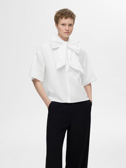 SLFJUNO BOW - Overhemdblouse - bright white