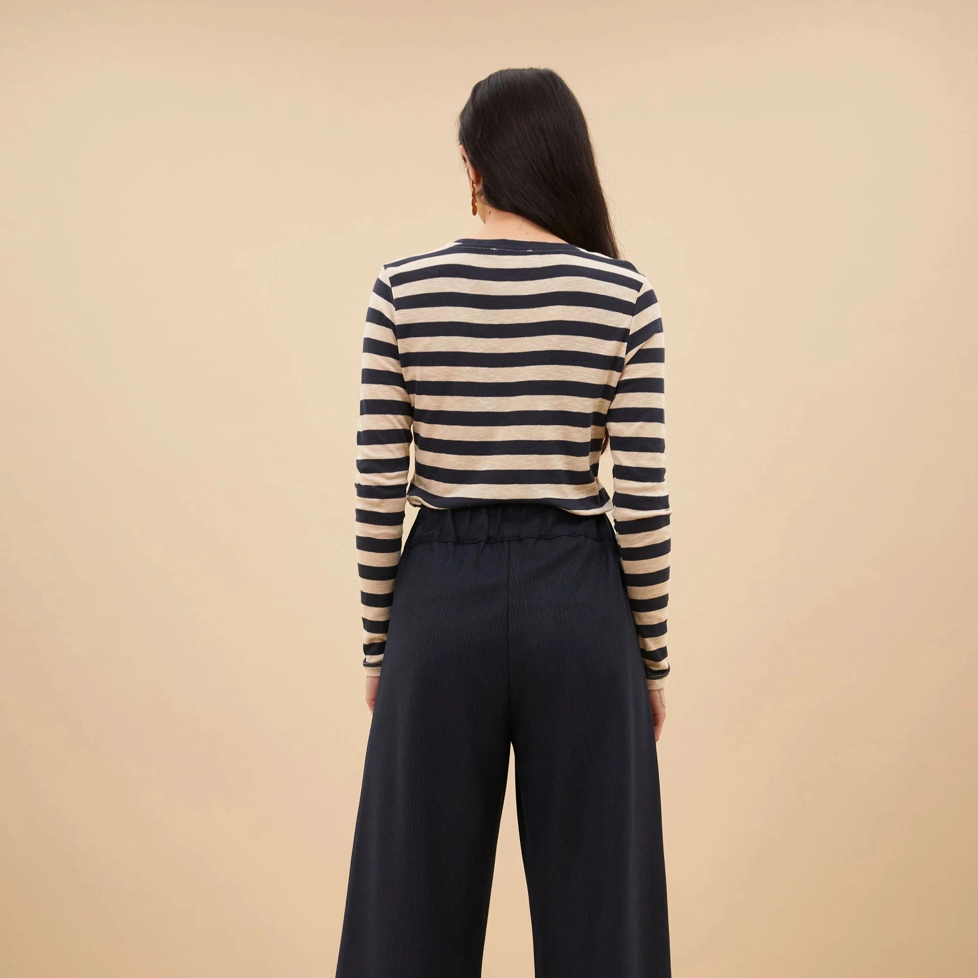 Basic ls big stripe top