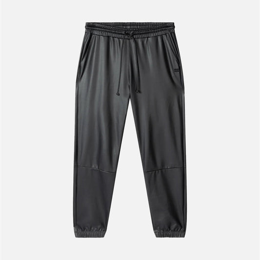 Leatherlook cropped jogger