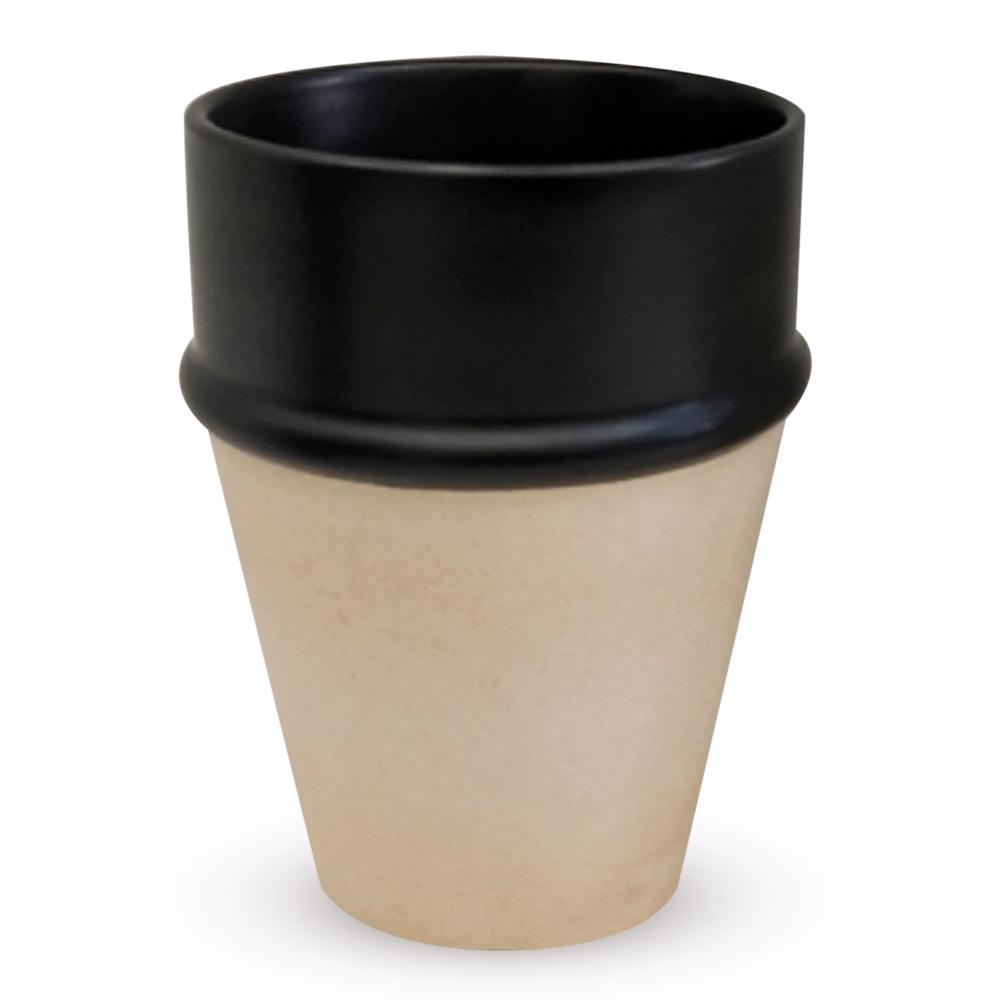 Beker wabi beige/zwart