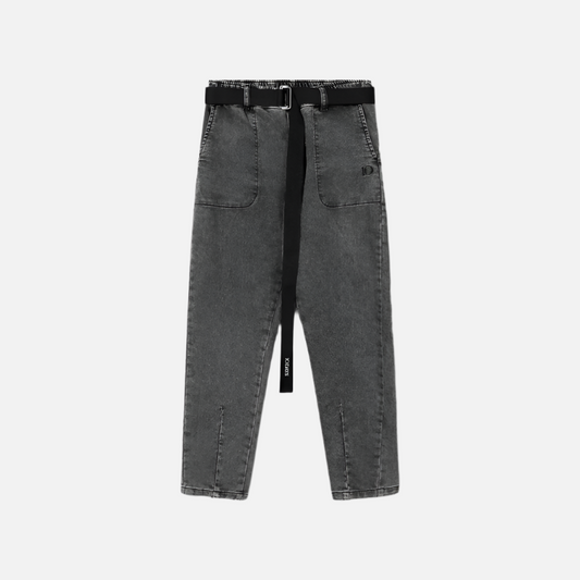 belted pants jog denim