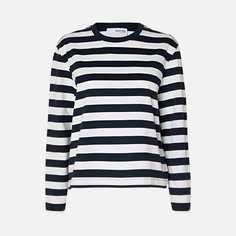 ESSENTIAL T-SHIRT WITH STRIPE PRINT