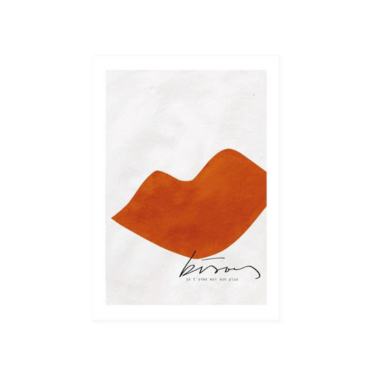 Postcard - Bisous orange