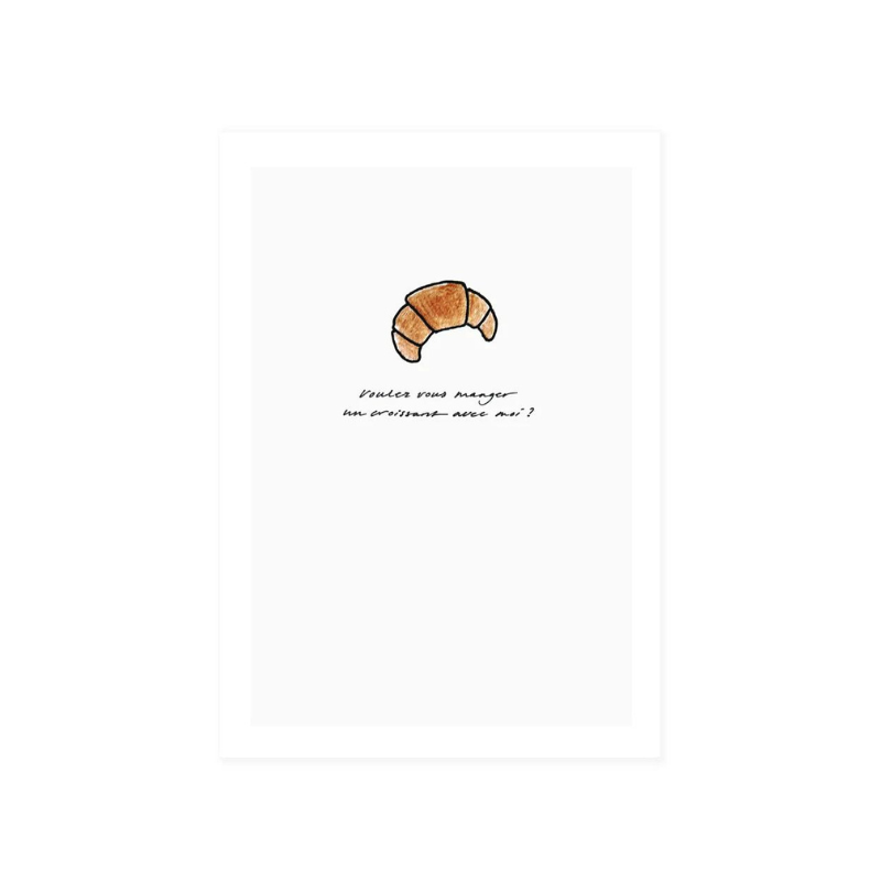 Postcard - Croissant