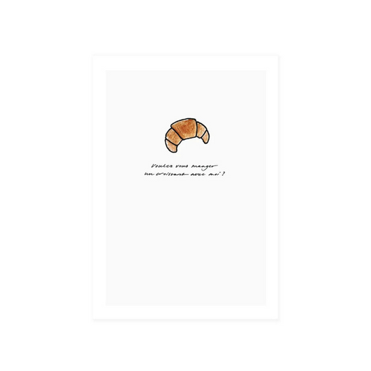 Postcard - Croissant