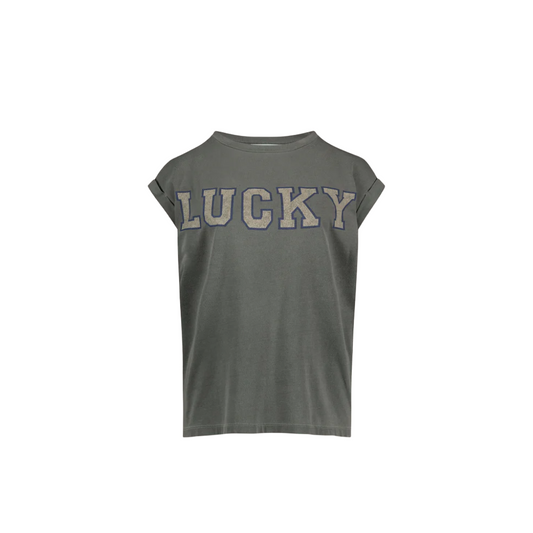 Thelma Lucky Vintage Top Charcoal