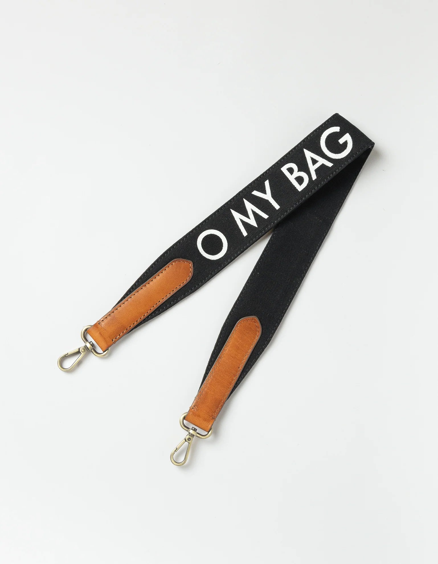 Cavas logo strap black & cognac classic leather