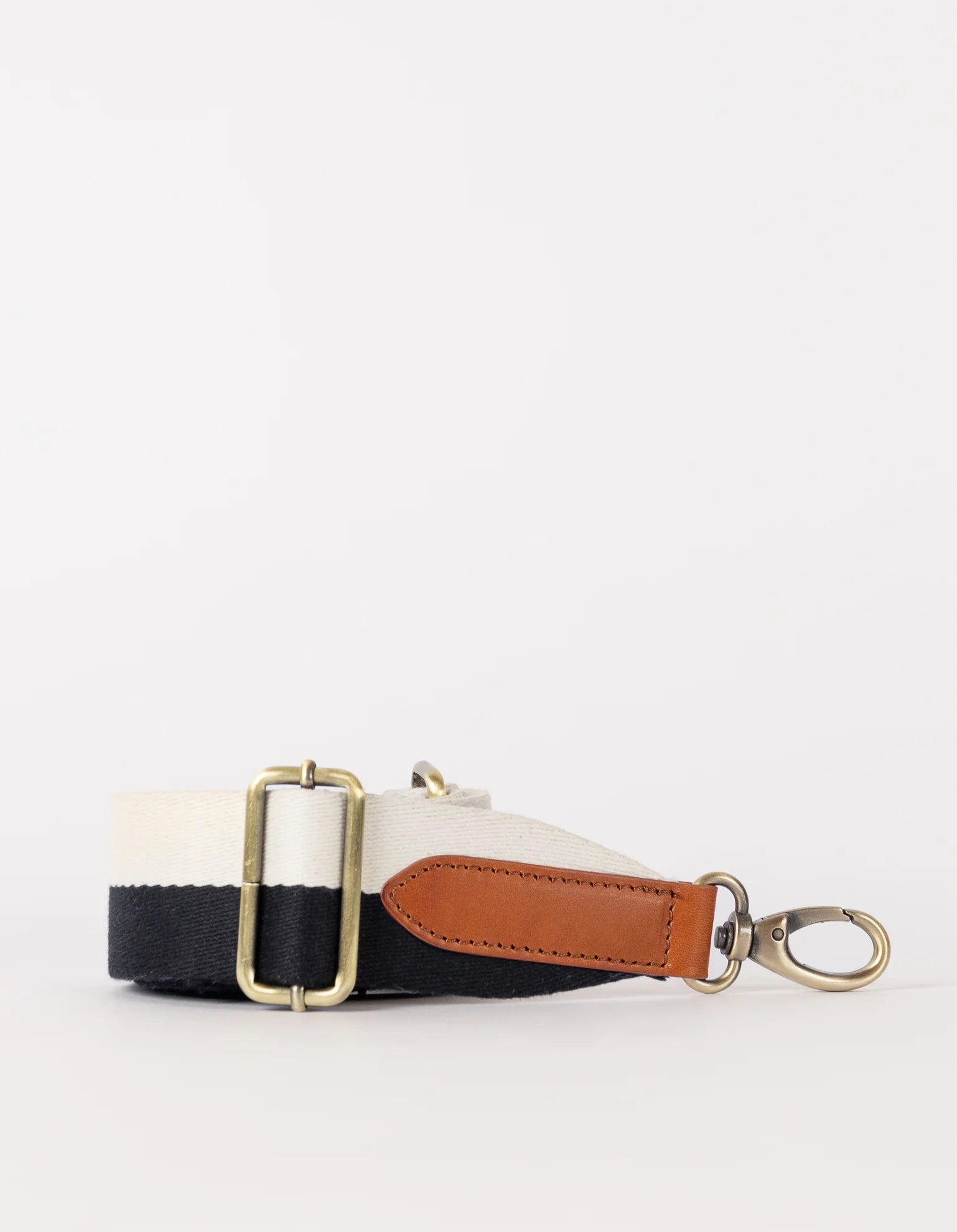 Stripe Webbing Strap Classic Leather