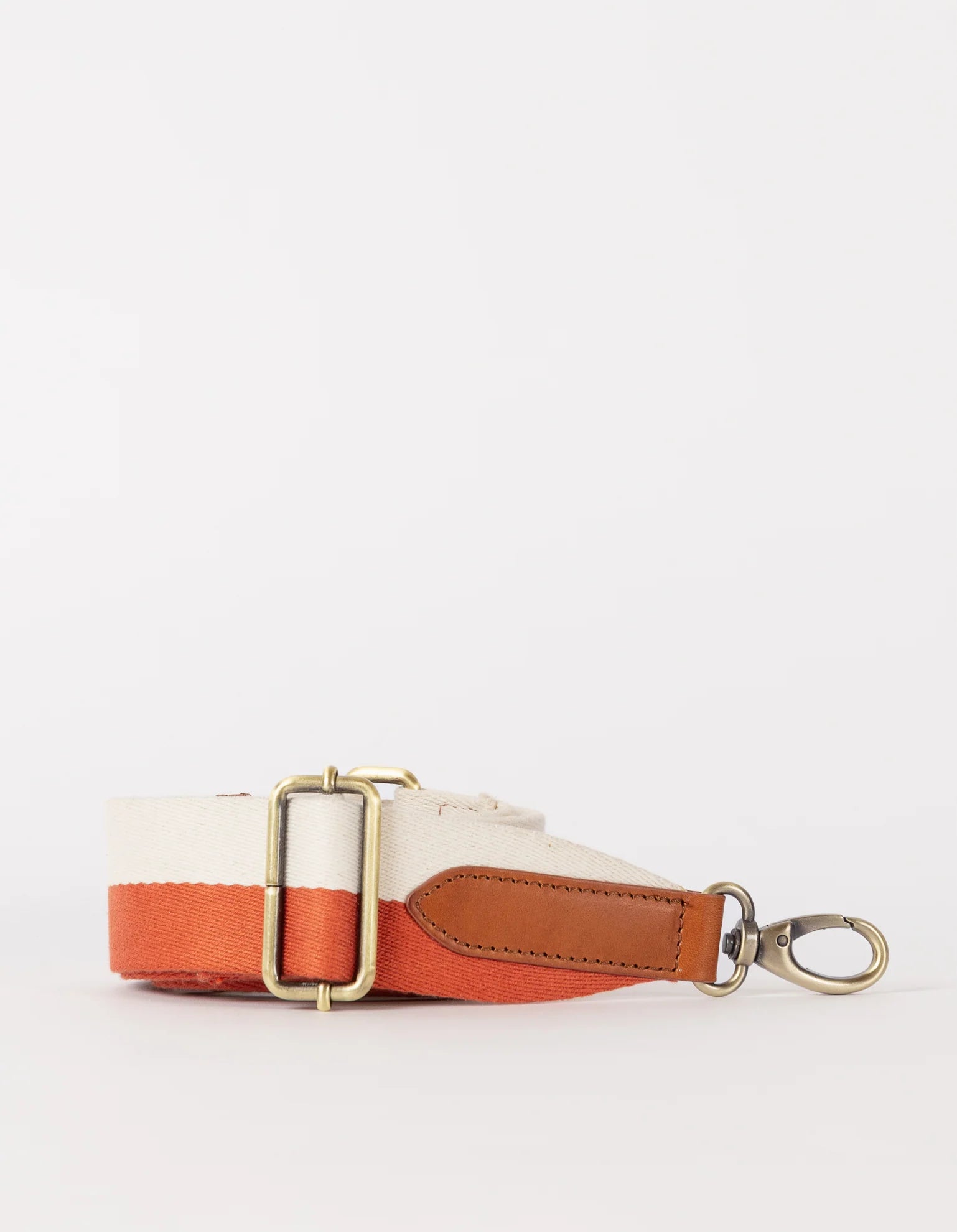 Stripe Webbing Strap Classic Leather