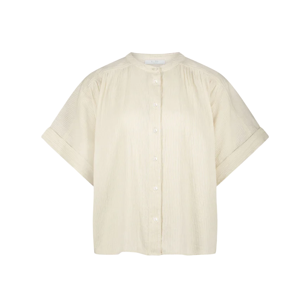 Alex Rib Blouse Off White