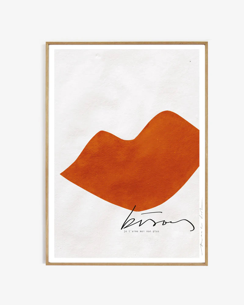 Poster - Bisous orange