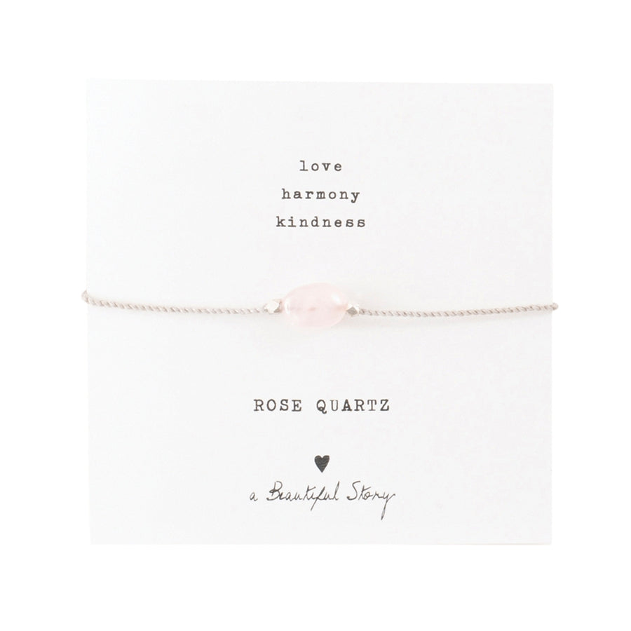 GEMSTONE CARD ROSE QUARTZ