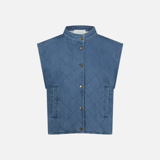 mave denim sleeveless jacket