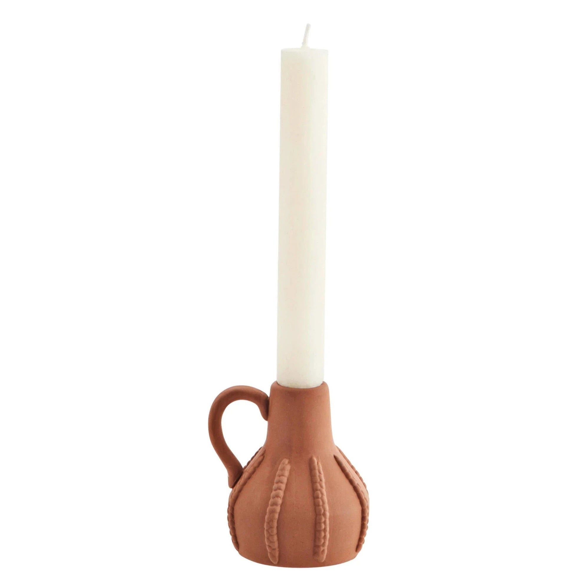 Terracotta candlestick