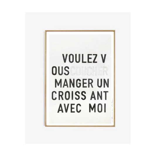 Poster - Manger Un Croissant Black