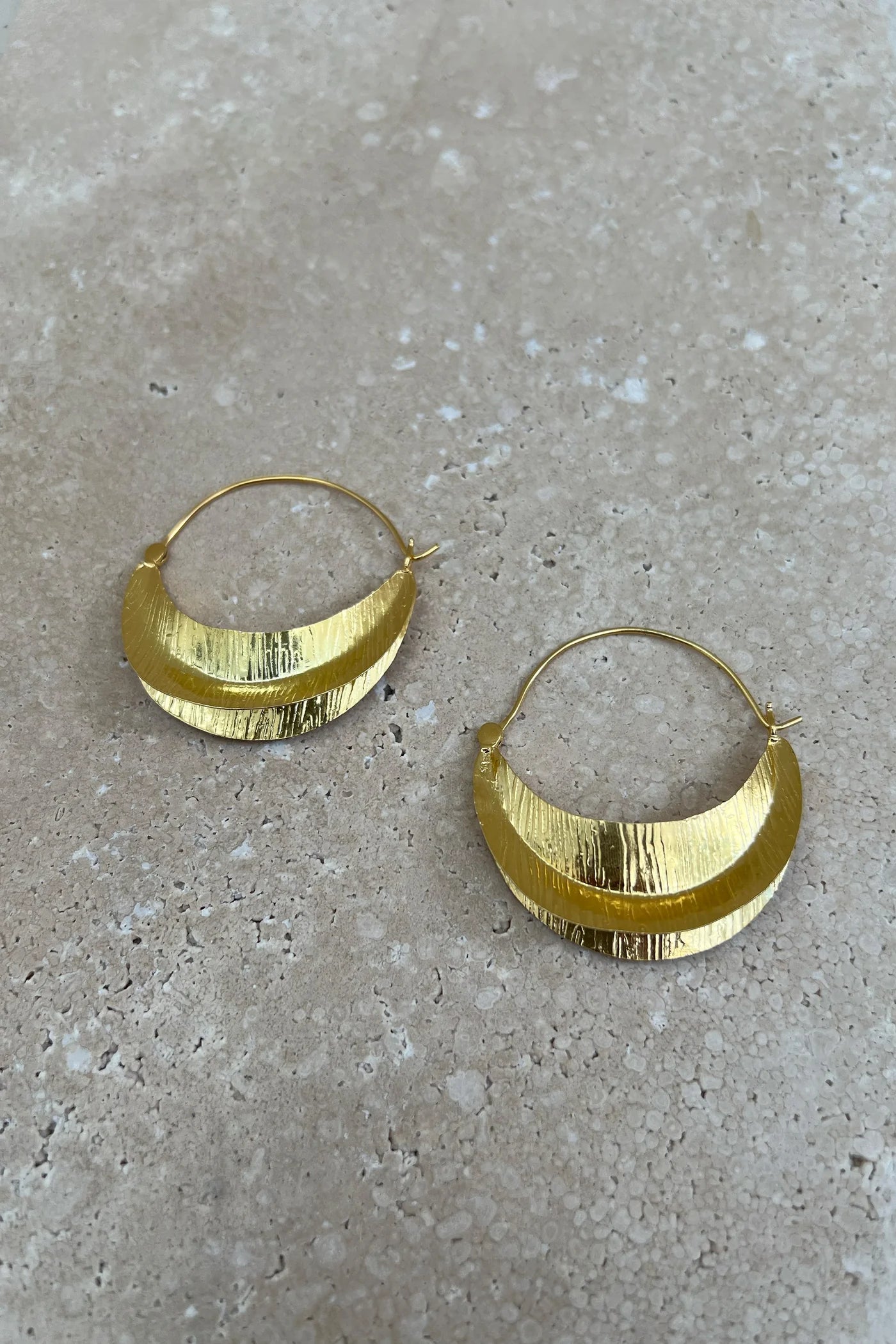 moon earring | gold