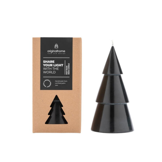 Xmas Tree Candle Black L