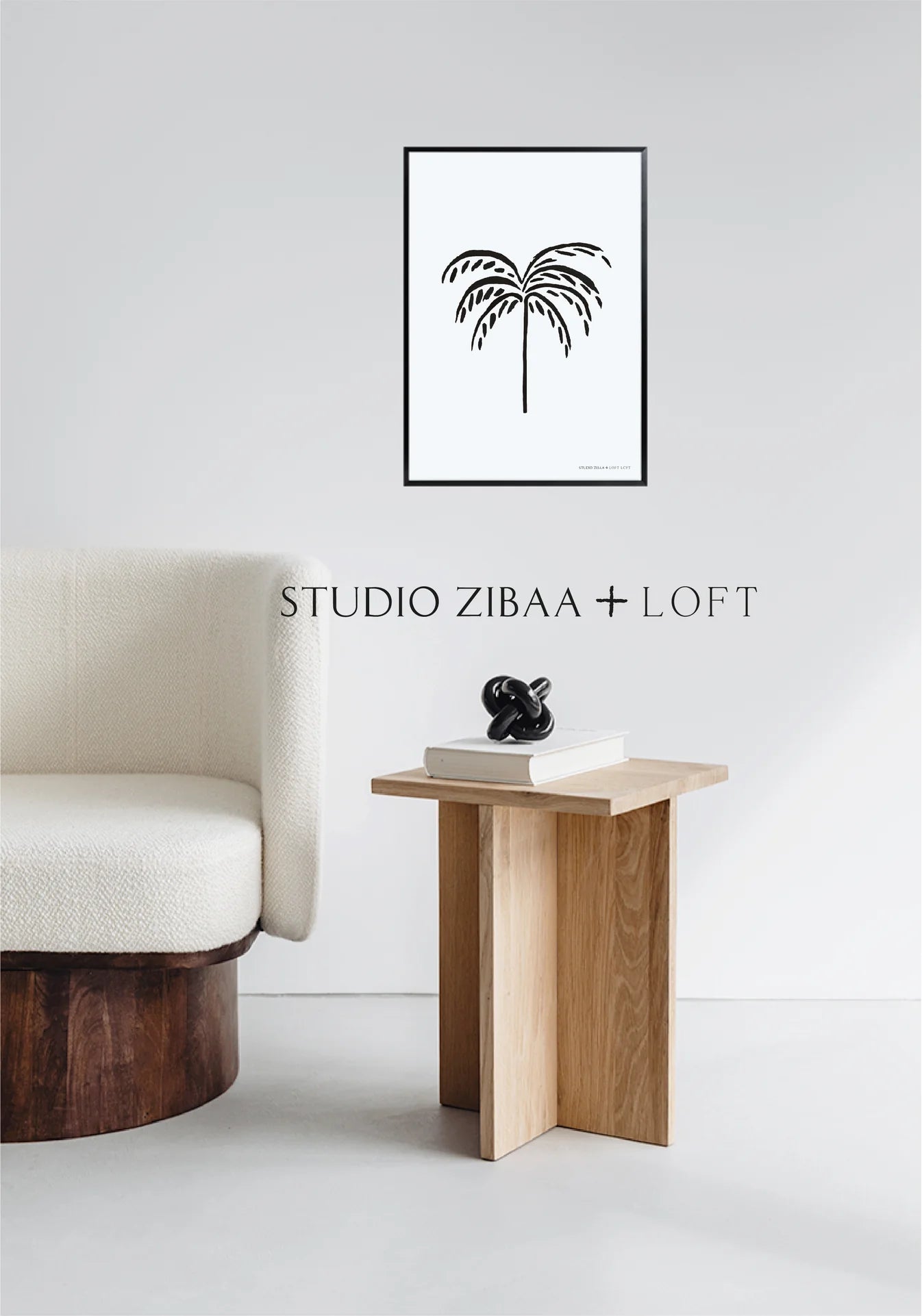 Palmtree - Black Poster