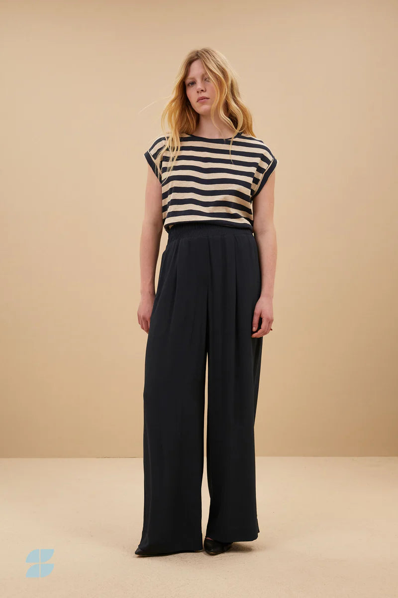 Tobi Big Stripe Top Midnight