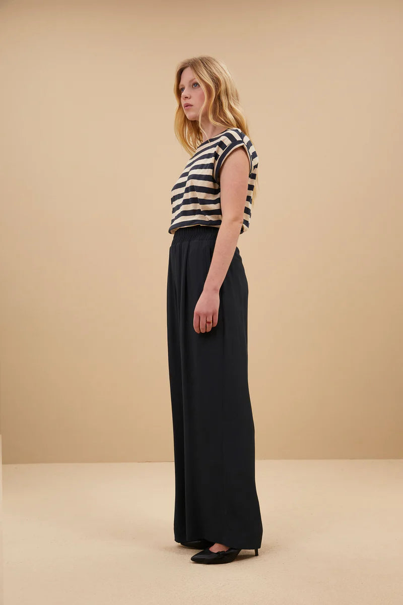 Tobi Big Stripe Top Midnight