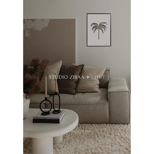 Palmtree - Taupe Poster